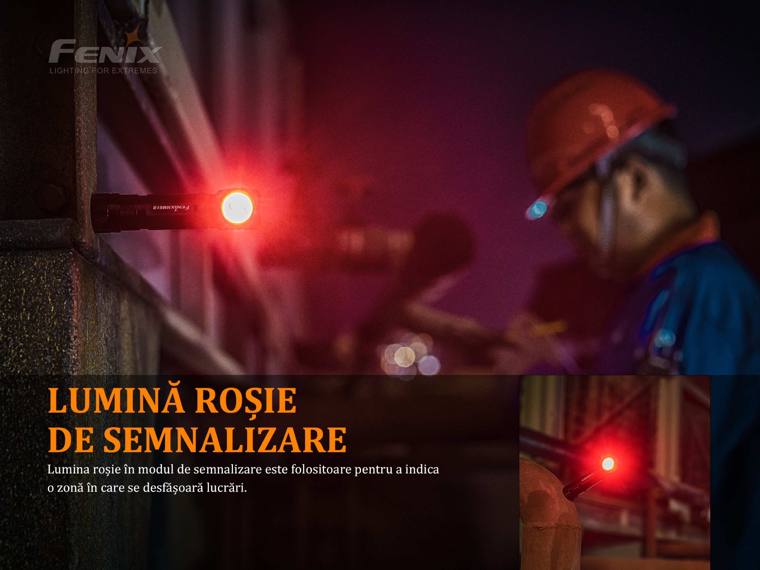Lanternă frontală Fenix HM61R – 1200 Lumeni