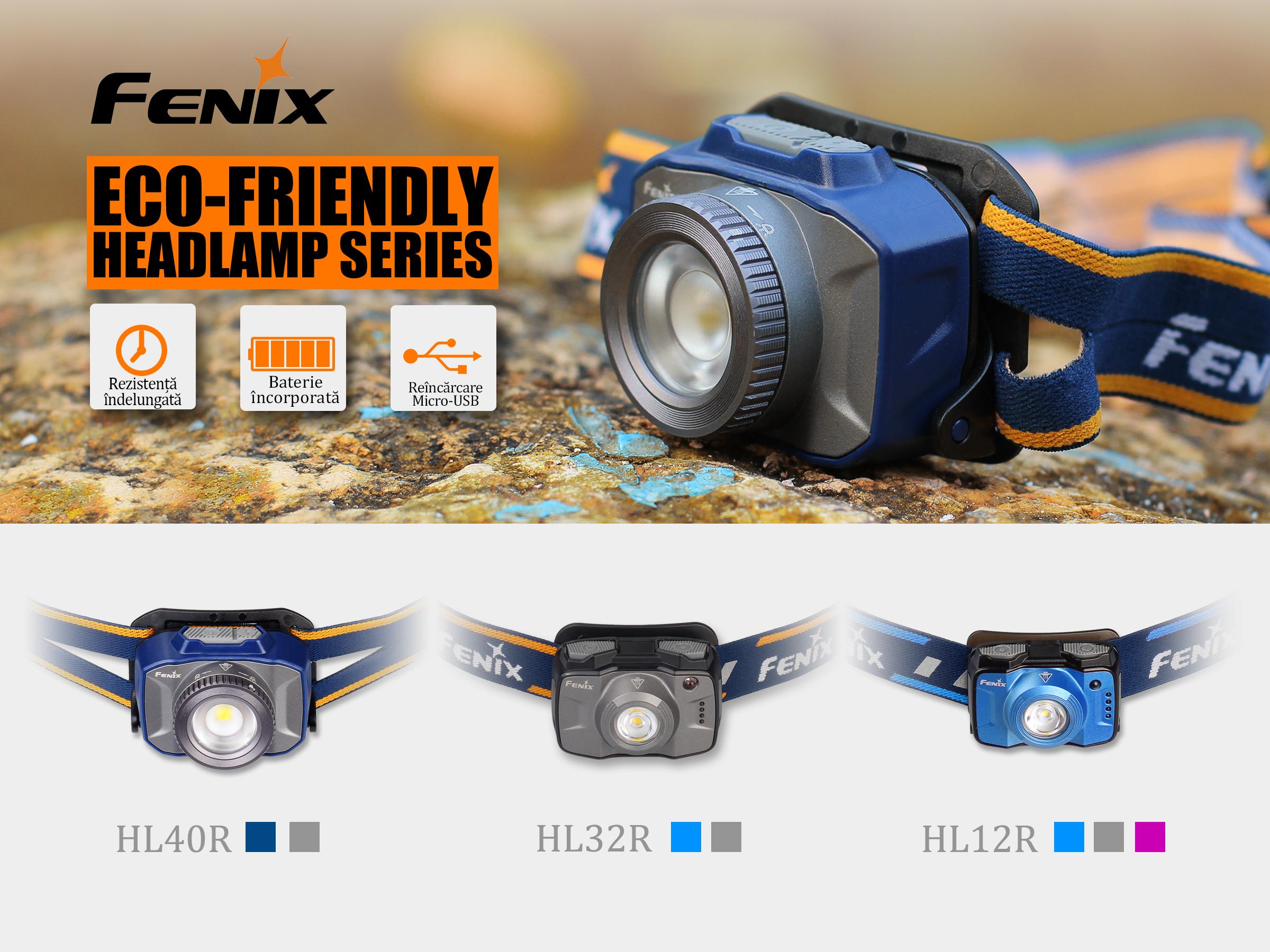 Lanternă frontală reîncărcabilă – Fenix HL32R – 600 Lumeni