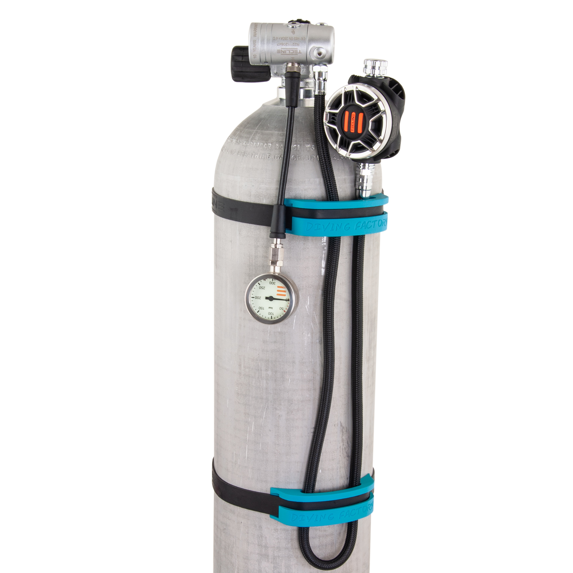 HOSE HOLDERS, for 11,1 / 7 liter aluminum cylinders and other cylinders with a diameter of 182/152 mm.