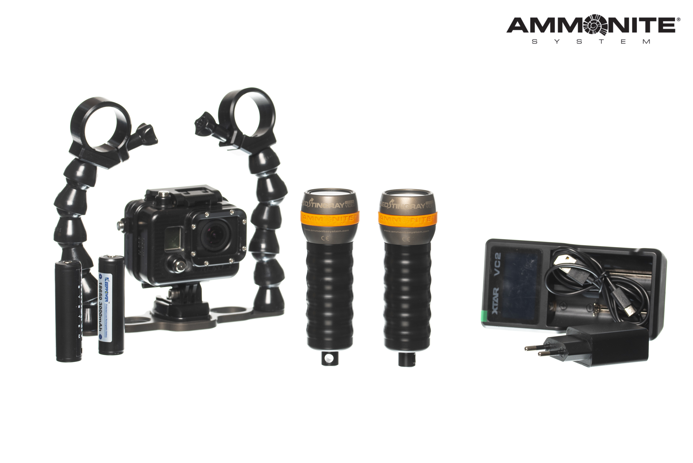 Set iluminare video subacvatică Ammonite LED Stingray